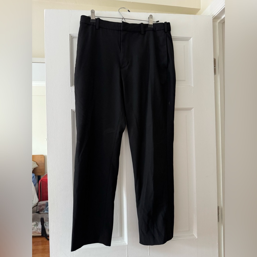 Uniqlo Black Dress Pants Straight Leg Size M — Workwear Smart Casual Formal